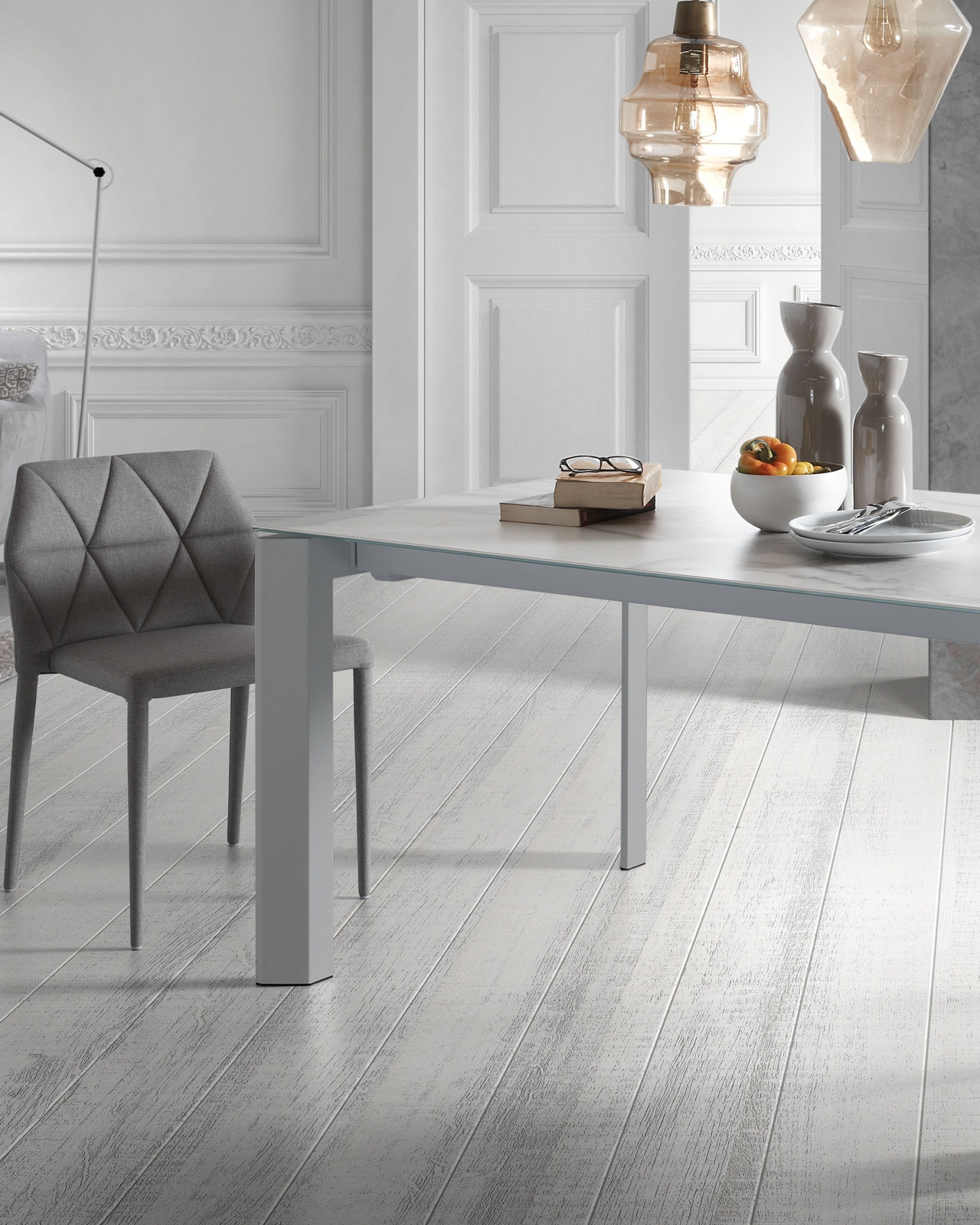 Обеденный стол Atta серый, керамика La Forma (ex Julia Grup)