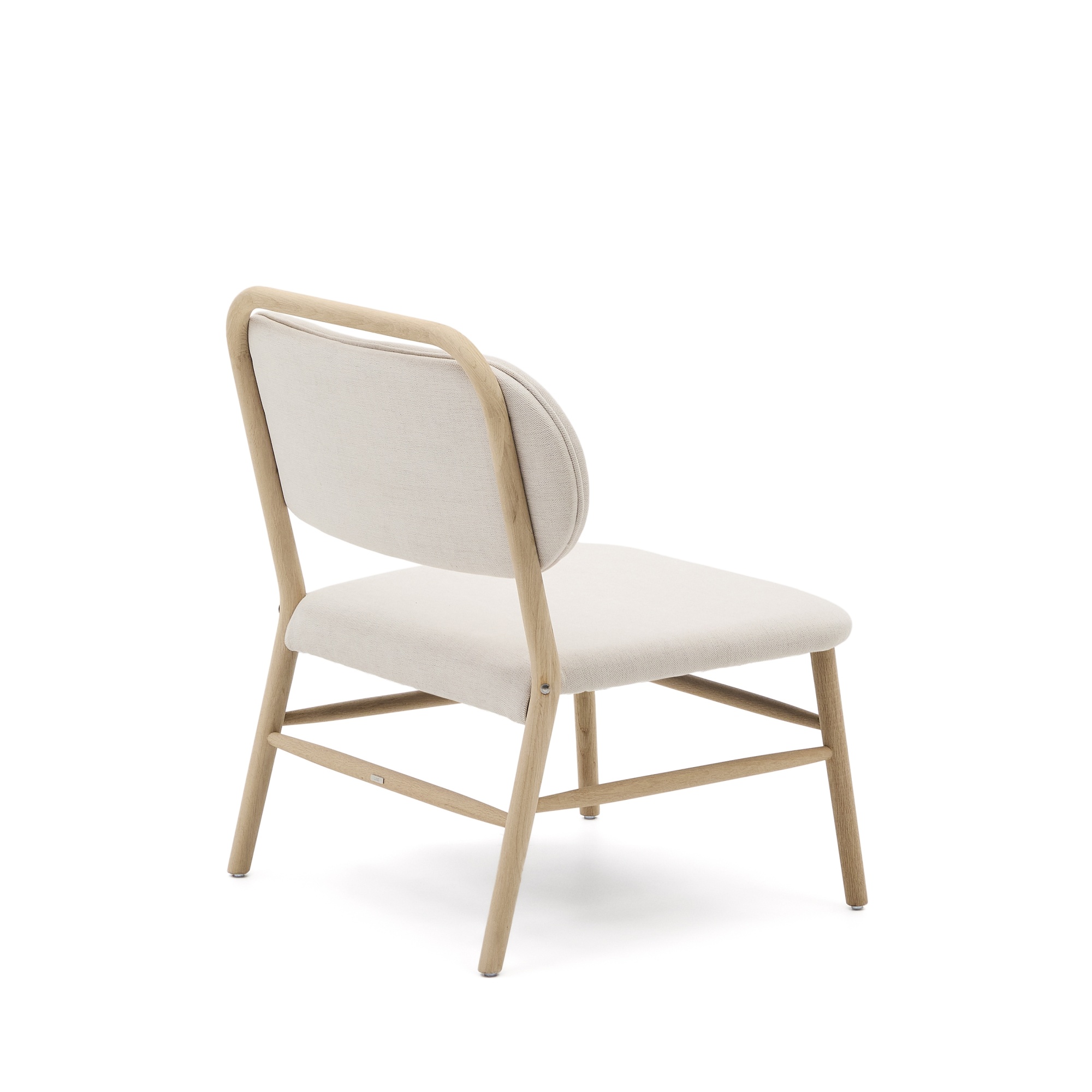 Кресло Helda из бежевого шенилла и массива дуба La Forma (ex Julia Grup)