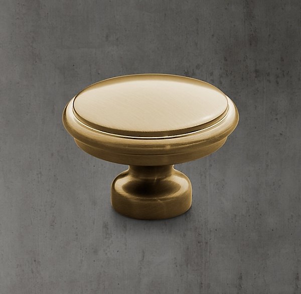 Ручка-кнопка Restoration Hardware Lugarno d.3.2 Polished Brass