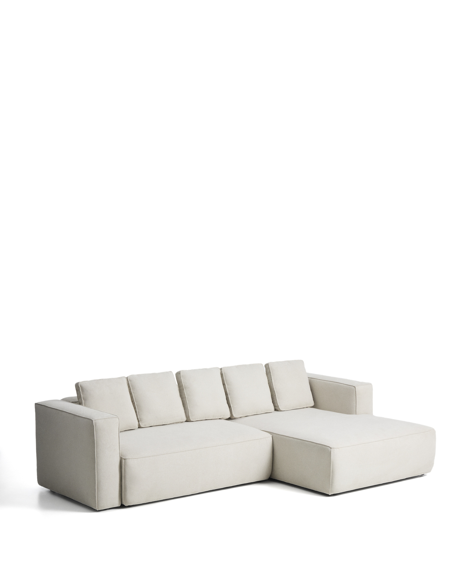 3-местный диван-кровать Marela бежевый шенилл с кушеткой справа 276 см La Forma 447767