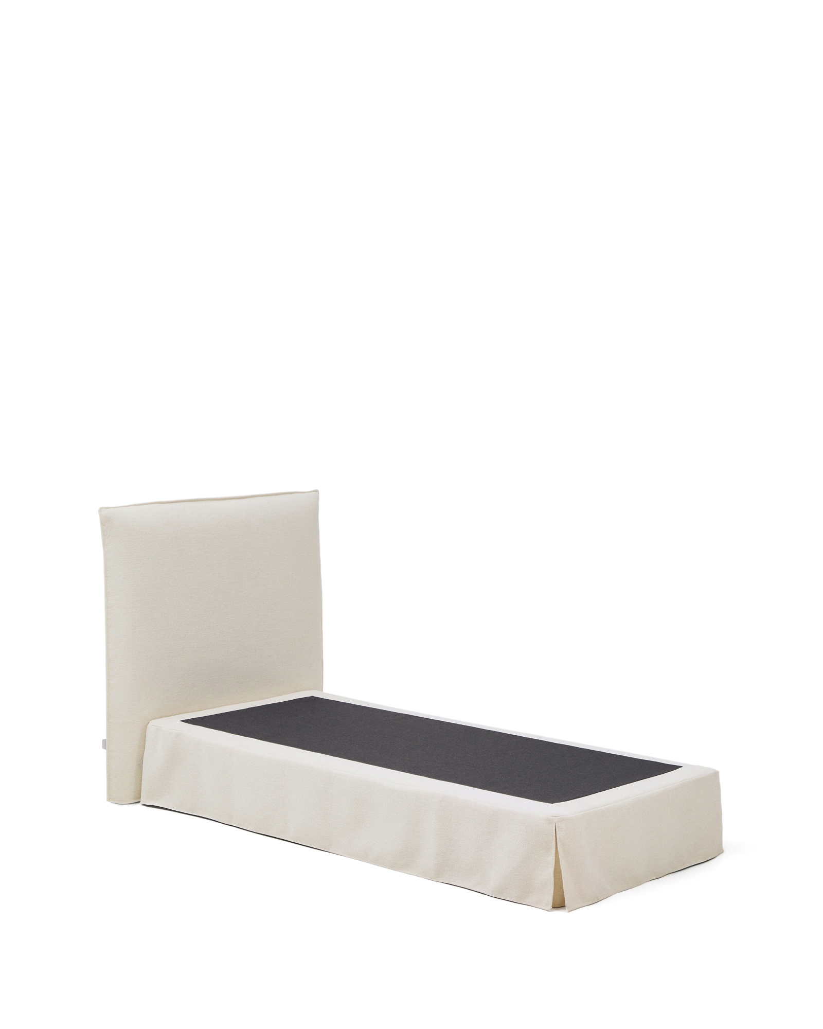 Кровать Jaira из белого шенилла со съемным чехлом для матраса 90x200 La Forma 447721