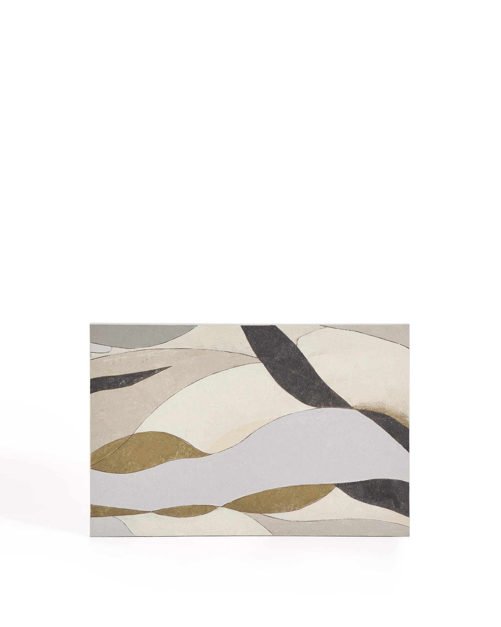 Абстрактный холст Marvilo серо-горчичного цвета 60 x 90 см La Forma (ex Julia Grup)