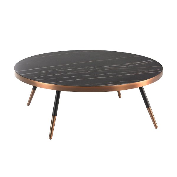 Круглый журнальный столик из стали и керамики CT1015-3AA /2068 Angel Cerda