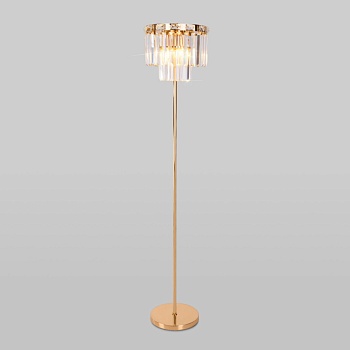 Торшер Eurosvet 01137/3 золото/прозрачный хрусталь Strotskis