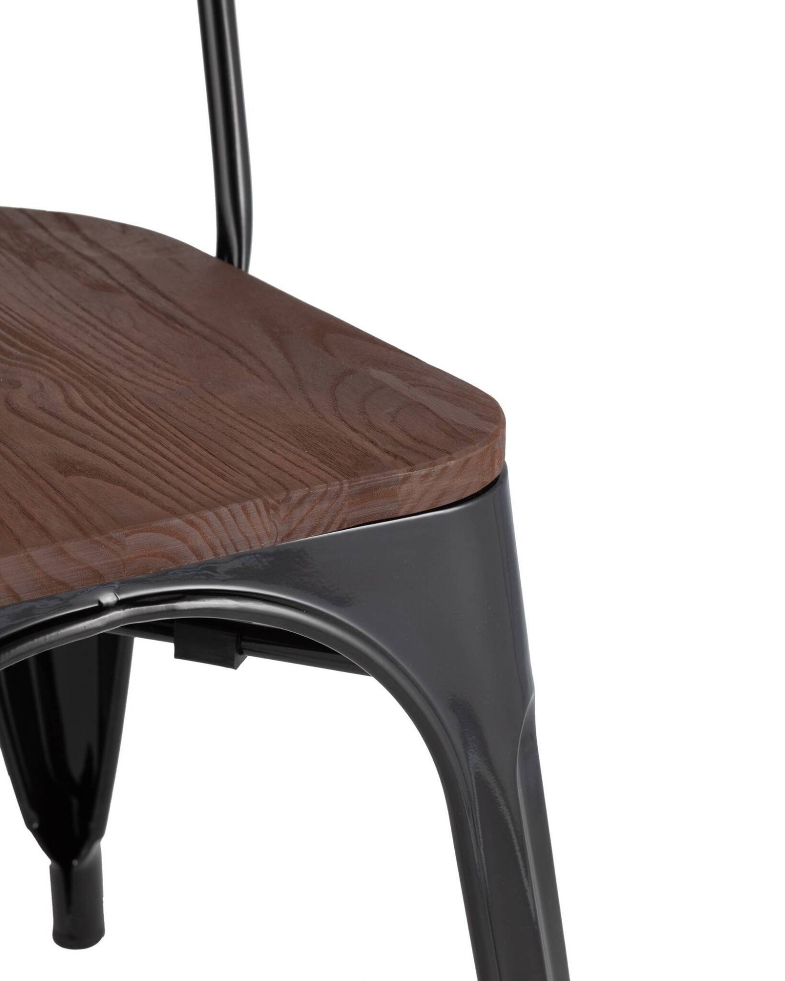 Стул TOLIX WOOD черный глянцевый Stool Group