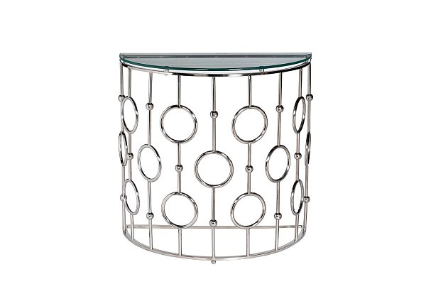 Консоль прозрачное стекло/хром Garda Decor GY-CST8040