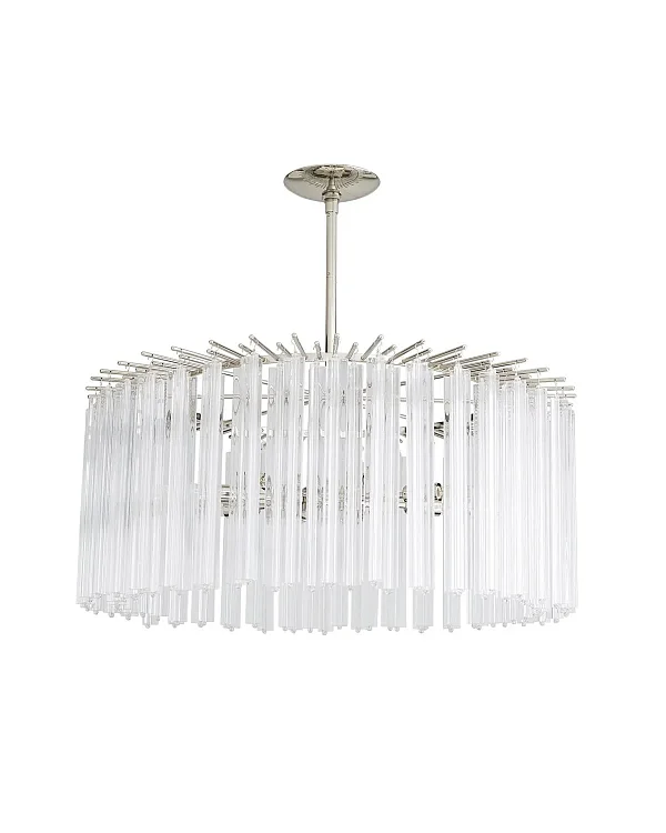 Серебряная стеклянная люстра Азра Louvre Home P6659PB