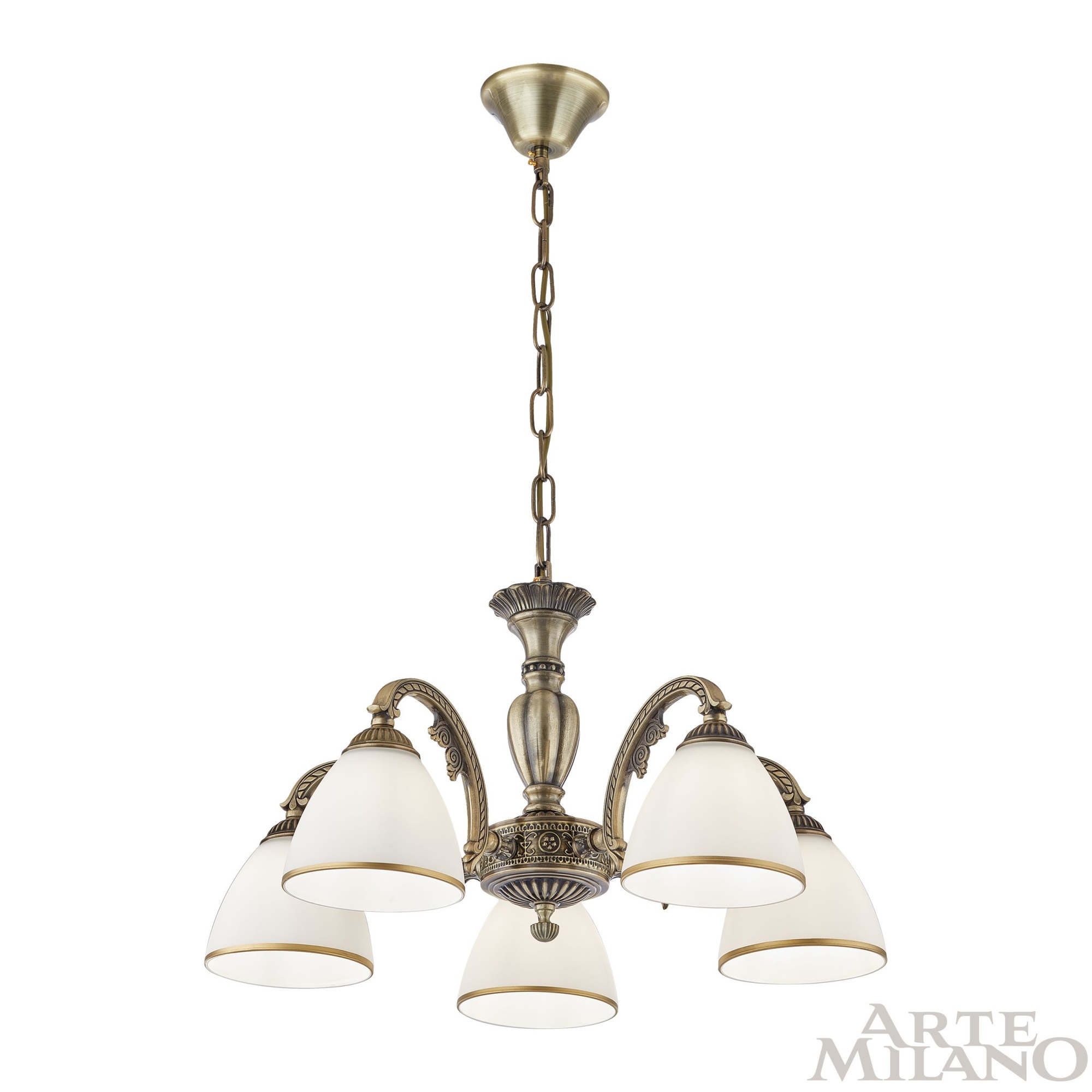 Люстра с плафонами 340837/5 AB Arte Milano