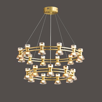 Подвесная люстра BLASIUS D83+63 Brass by ImperiumLoft