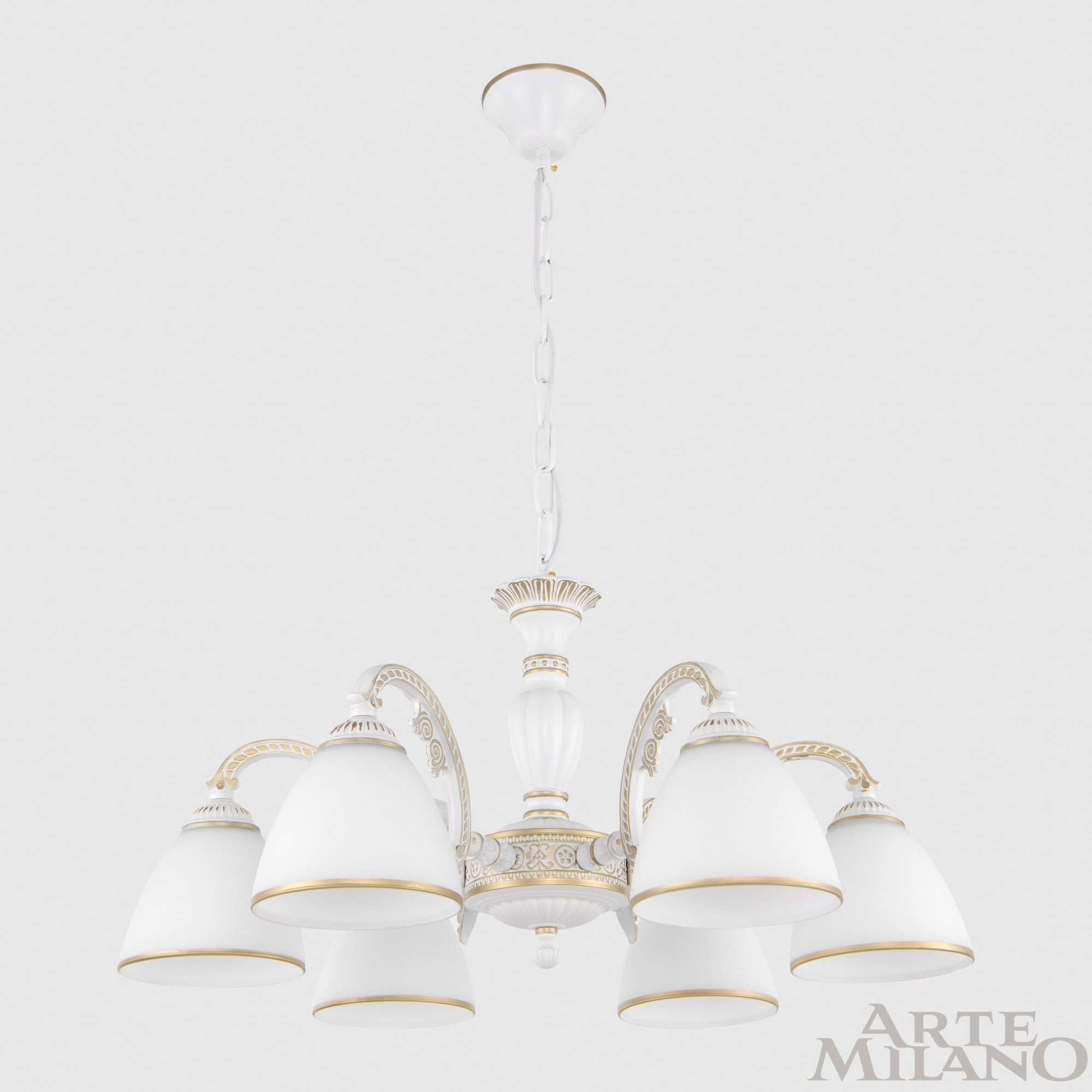 Люстра с плафонами 340837/6 WT+G Arte Milano