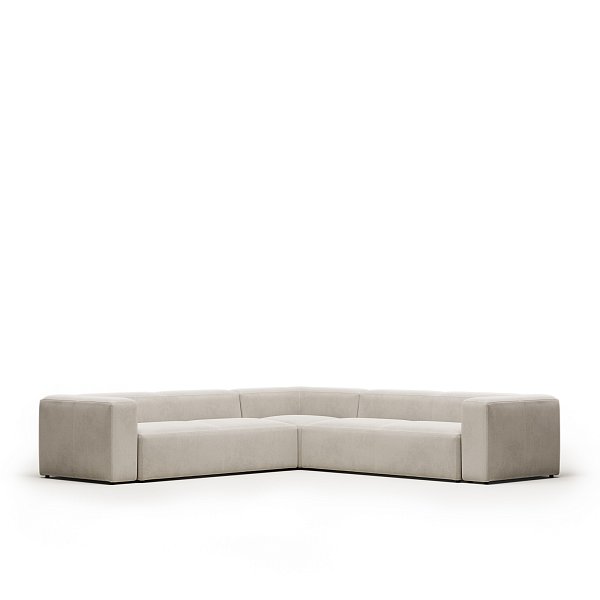 Диван угловой 6 местный Blok 320 x 320 cm бежевый La Forma (ex Julia Grup)