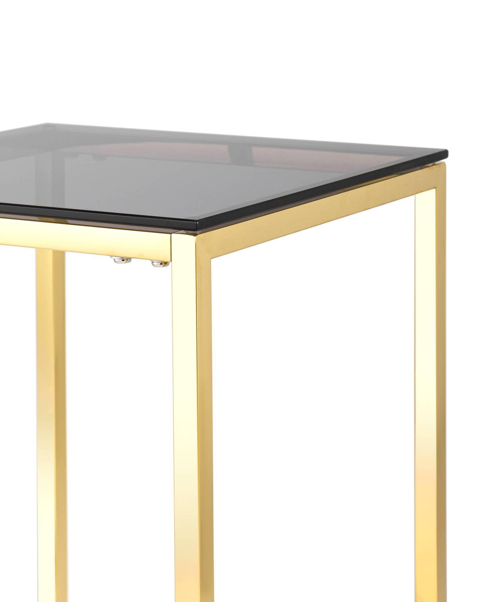 Журнальный стол 40*40 ТАУН золото стекло smoke Stool Group