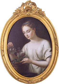 Картина настенная Девушка, под старину, масло Glasar 28-722