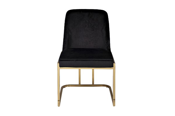 Стул обеденный велюровый черный/золото Garda Decor GY-83650