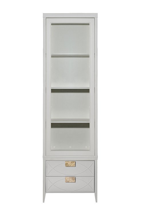 Шкаф-витрина 1 стеклянный фасад с тумбой прикроватной с 2-мя ящиками Garda Decor 151SV-000021