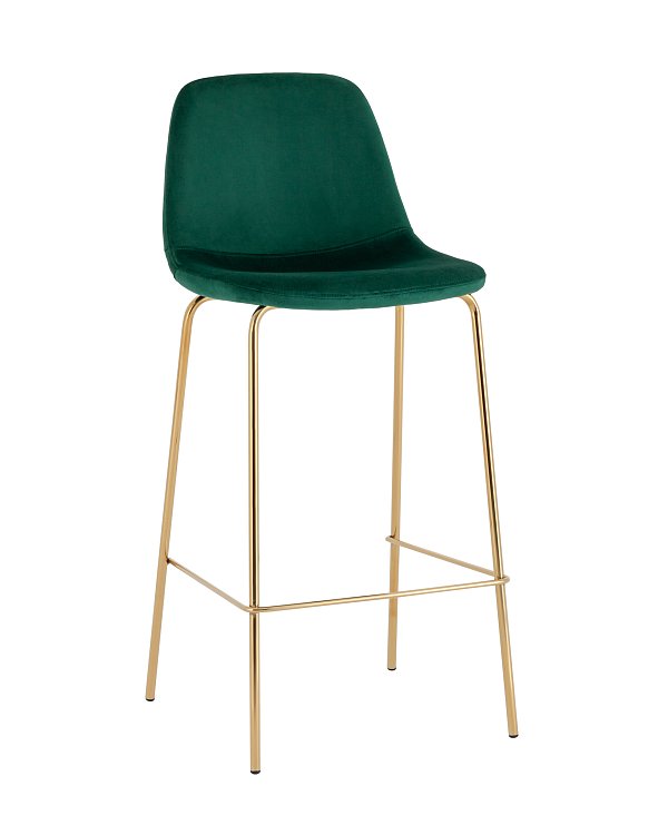 Стул барный Валенсия SN велюр зеленый золотые ножки Stool Group