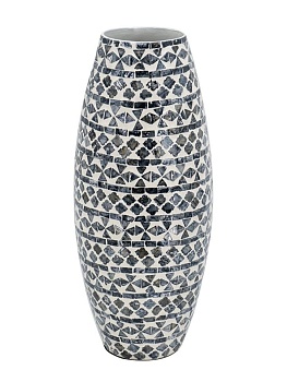 Ваза с отделкой раковинами устриц Glasar 48756-BLAC