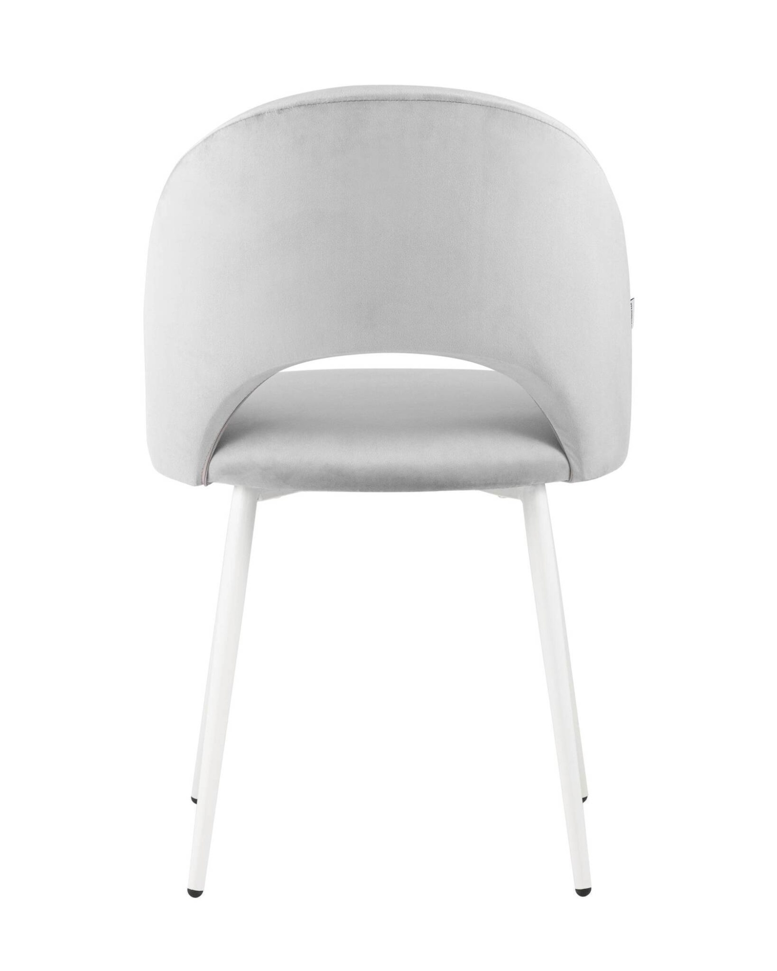 Стул Меган велюр светло-серый белые ножки Stool Group