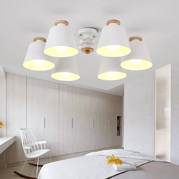 Люстра на штанге SCAD D80 White by ImperiumLoft