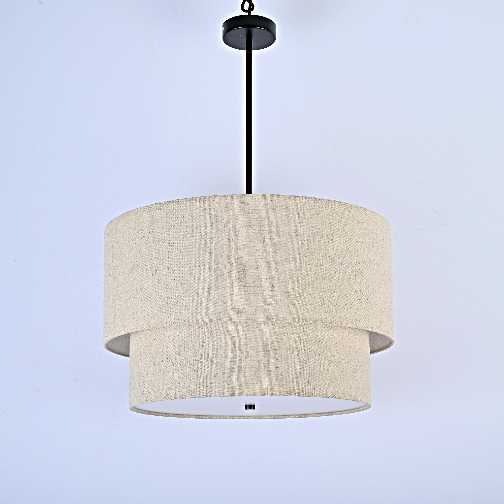 Люстра RH TWO-TIER ROUND Shade Linen by ImperiumLoft
