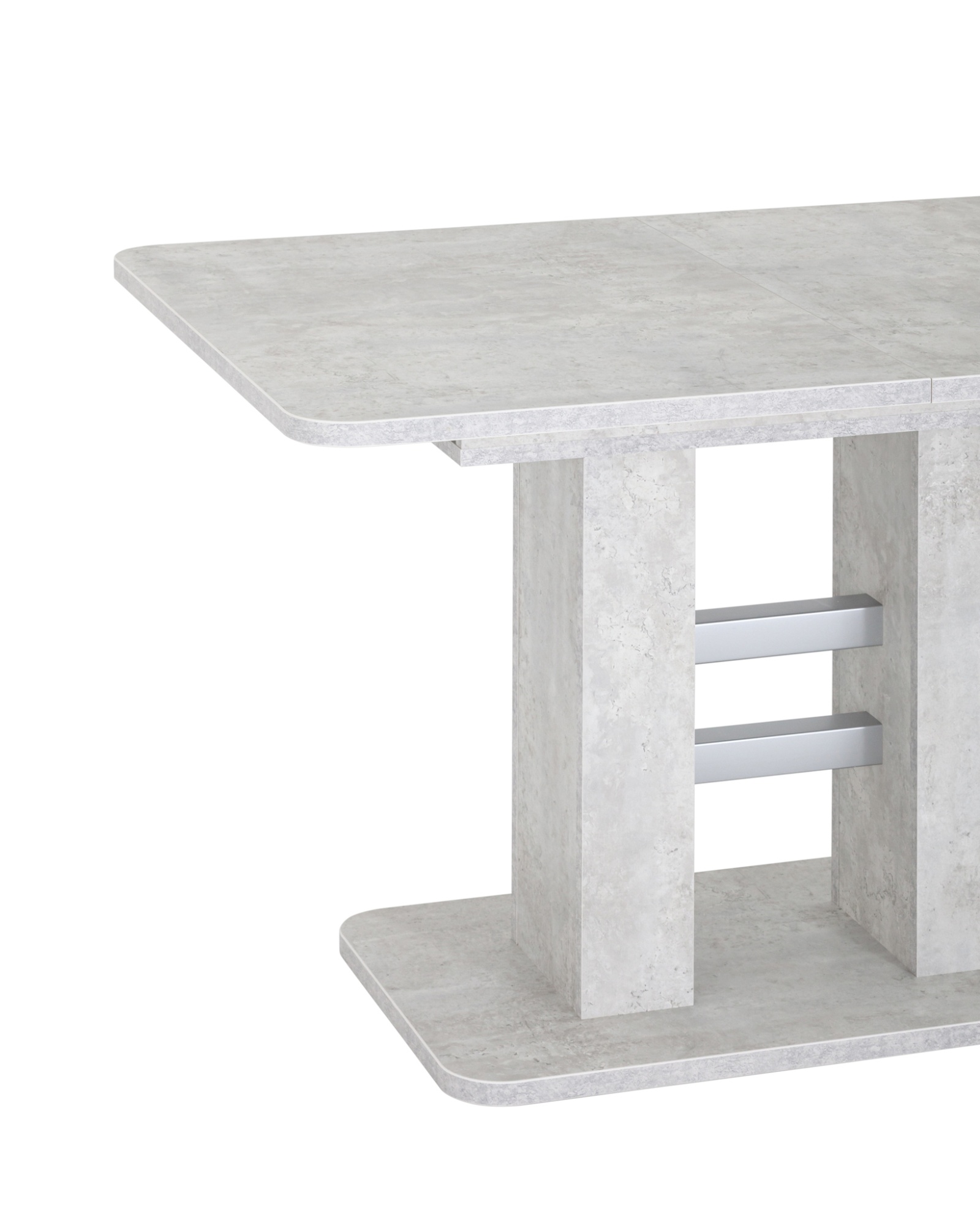 Стол Elephant раскладной 120-160*80 бетон/алюминий Stool Group