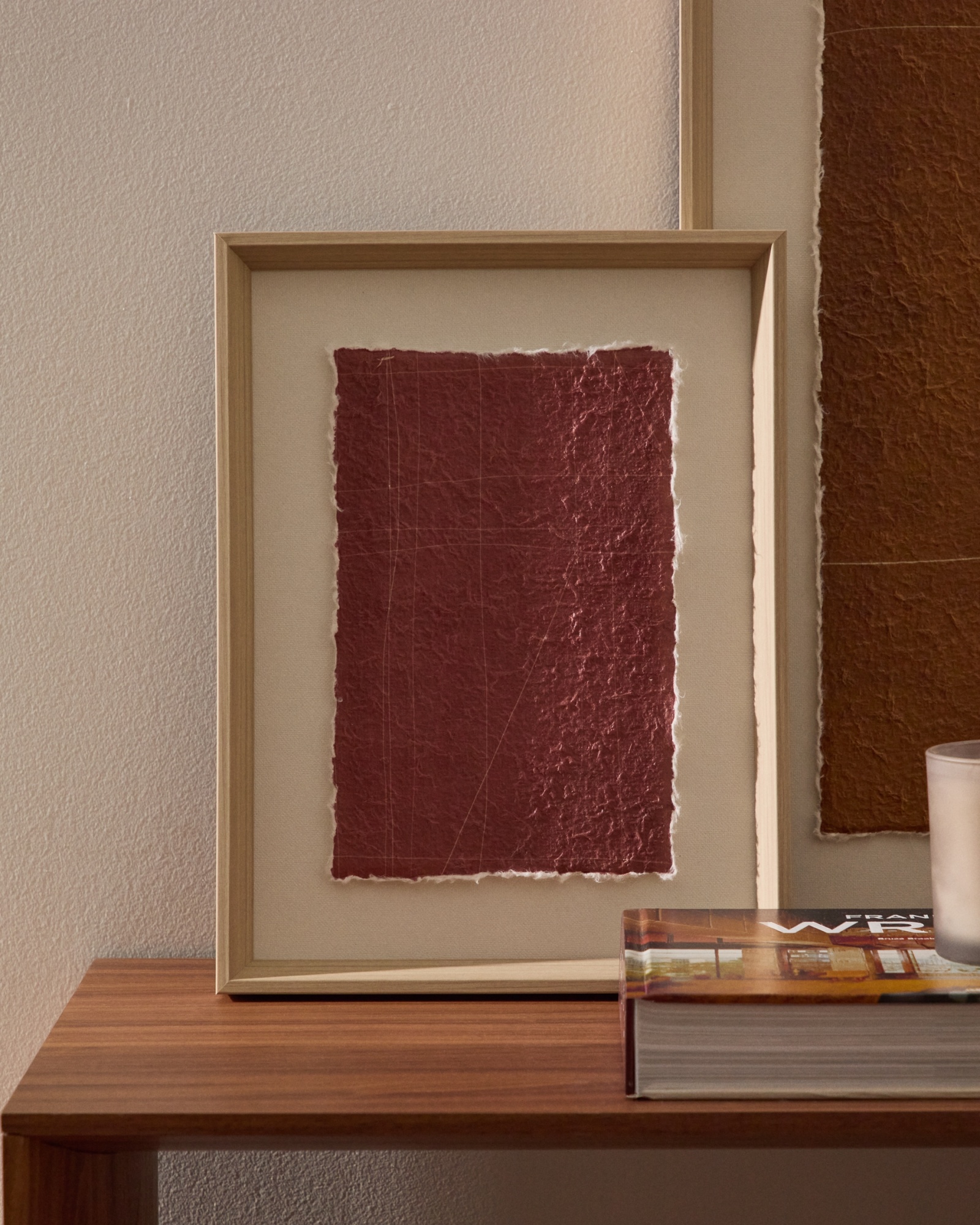 Картина Durkan бордового цвета на переработанной бумаге 30 x 40 см La Forma (ex Julia Grup)
