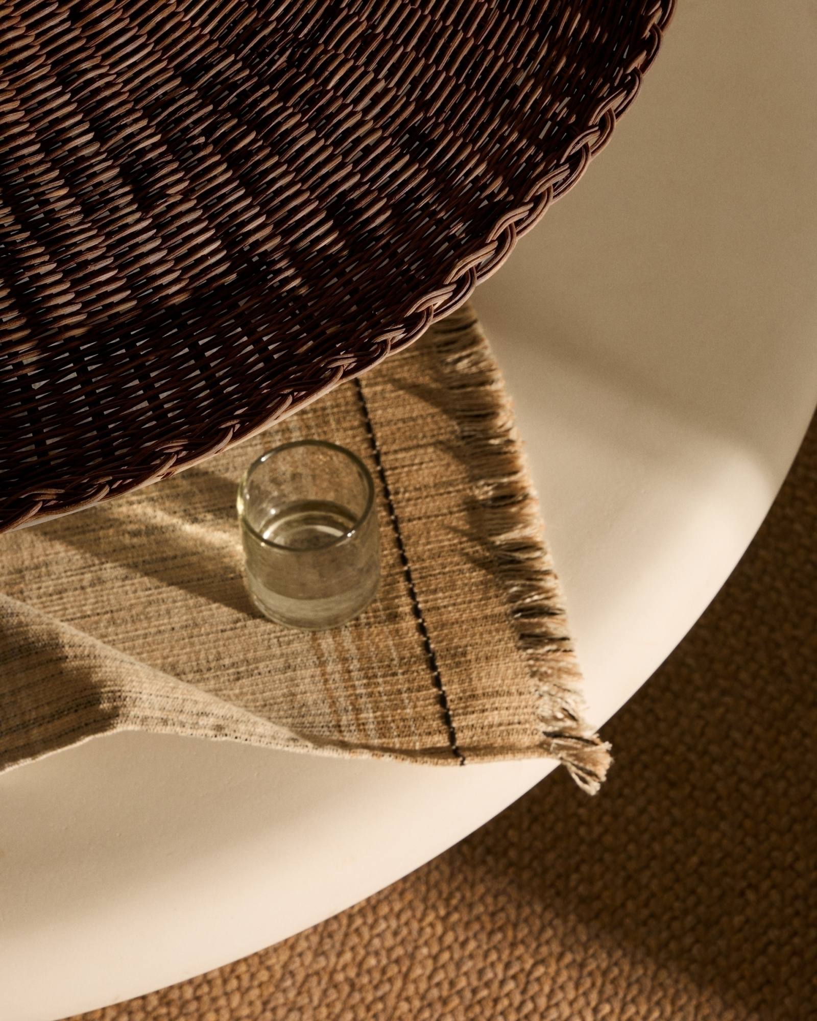 Bladia Абажур из ротанга с коричневой отделкой Ø70 см La Forma (ex Julia Grup)