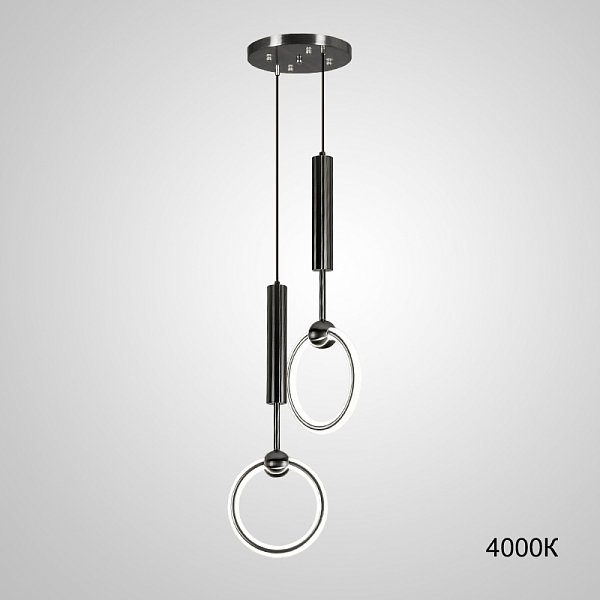 Подвесной светильник RING DUO A Black 4000К by ImperiumLoft