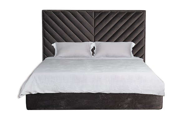 Кровать Milano Basic с подъемным механизмом серая Garda Decor MILANO BASIC2К-160M-Riv96