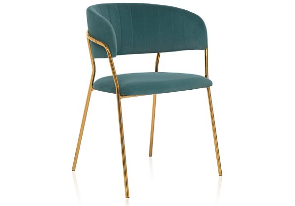 Стул Woodville Kamelia green / gold 11778