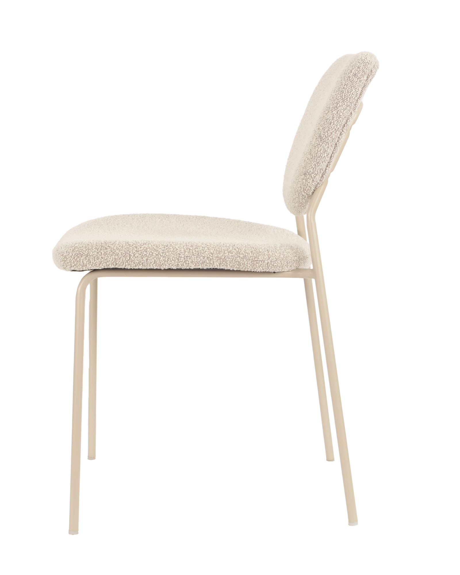 Стул обеденный Gigi серо-бежевый букле кремовые ножки Stool Group