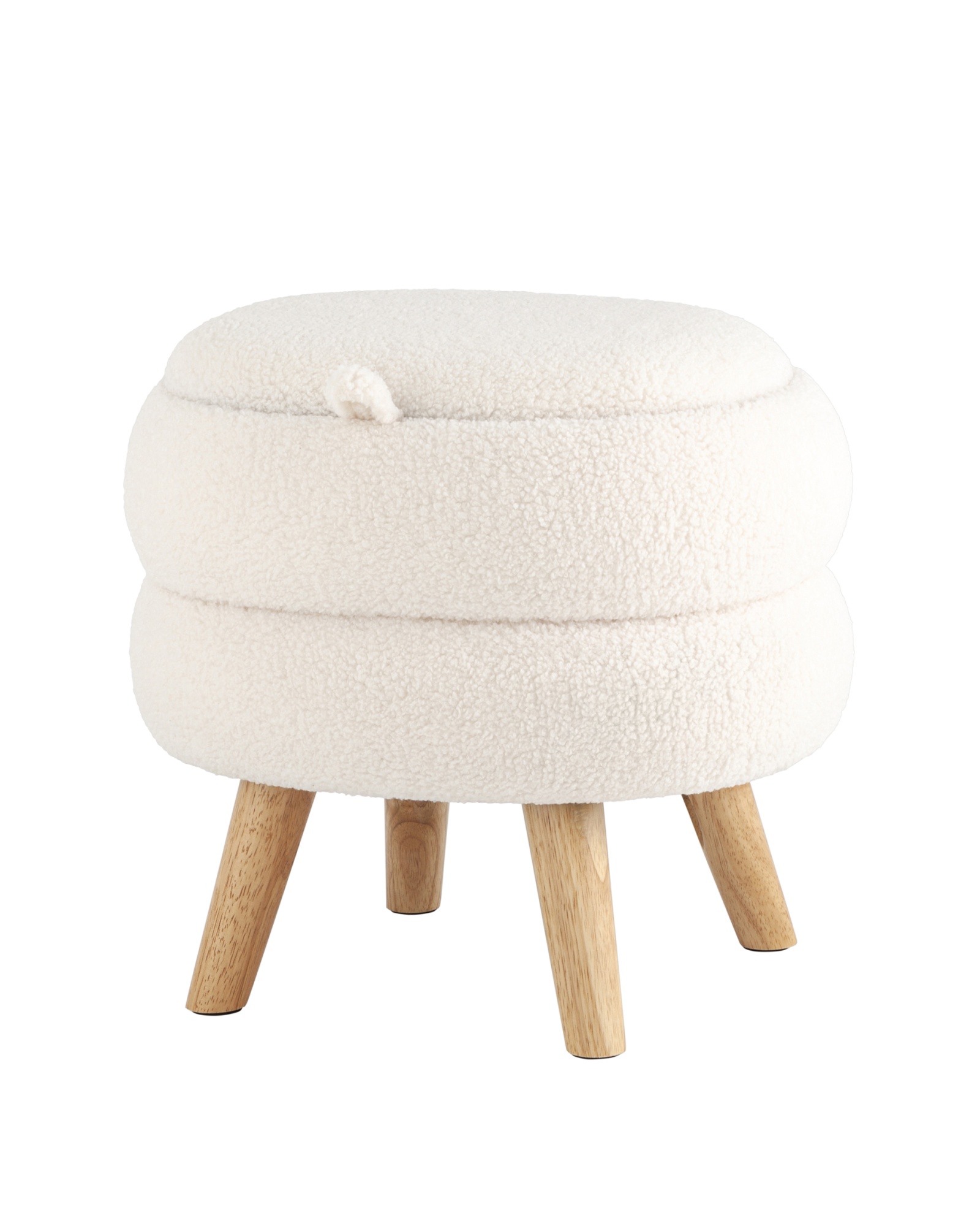 Пуф с ящиком Винни M тедди белый Stool Group