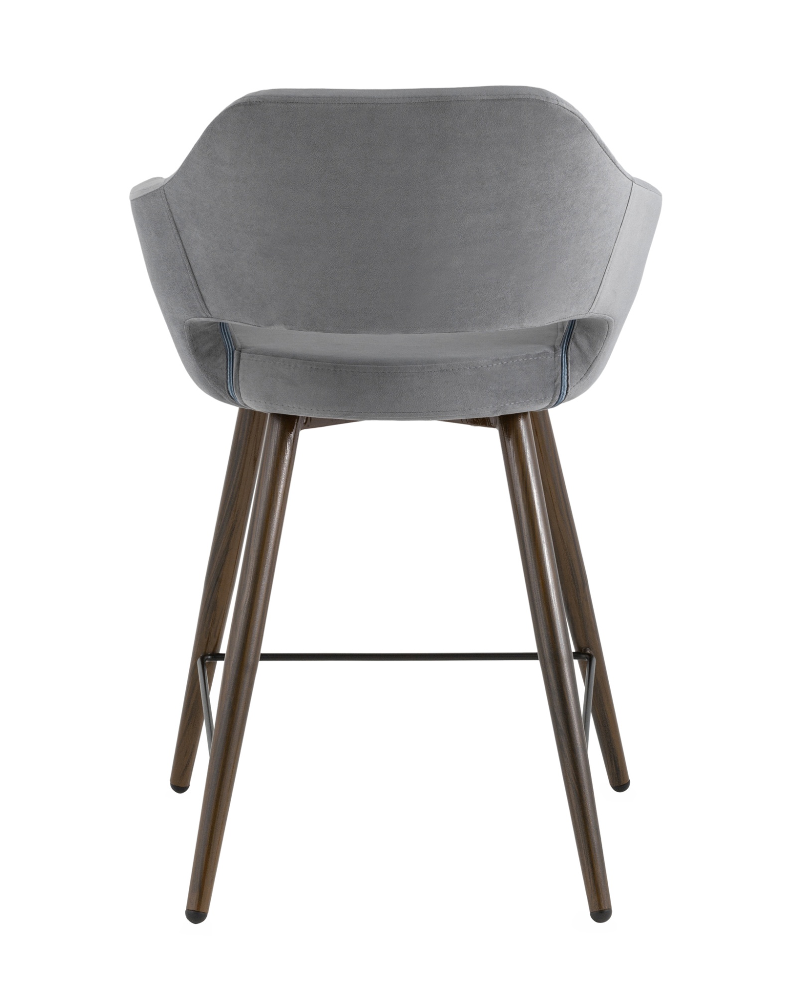 Стул полубарный Саймон велюр тёмно-серый Stool Group