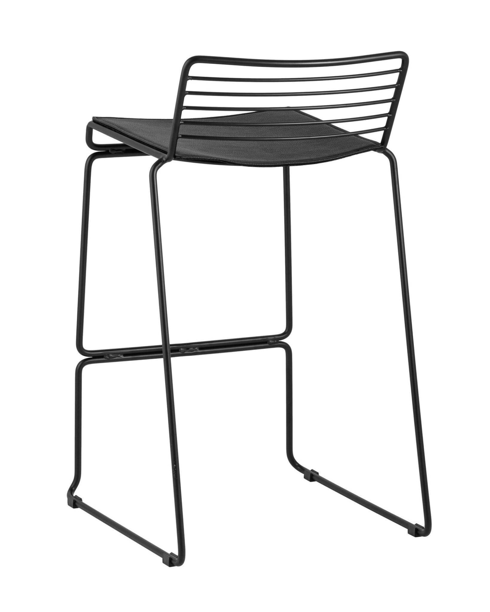 Стул полубарный Danny черный с черной подушкой Stool Group