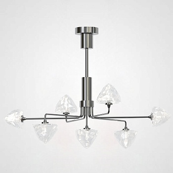 Люстра на штанге ICE 7 lamps Black by ImperiumLoft
