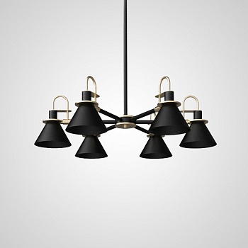 Люстра на штанге CODA D88 Black by ImperiumLoft