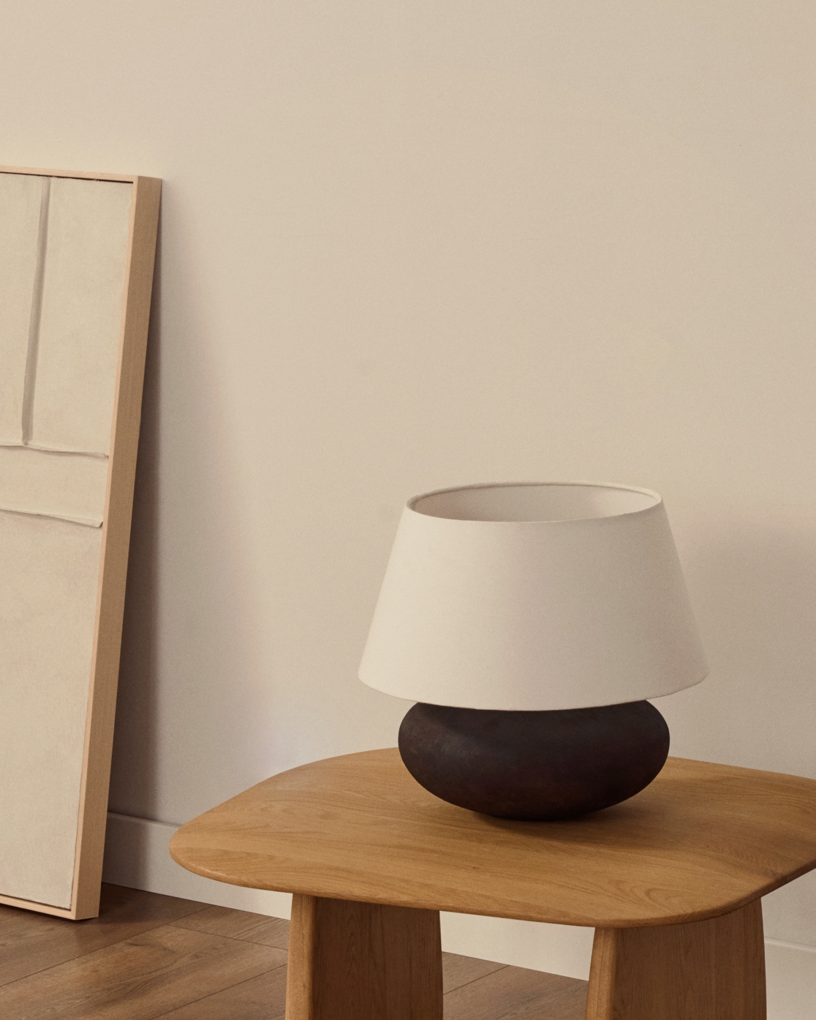 Klis Картина из белого льна с геометрическими фигурами, 80 х 100 La Forma (ex Julia Grup)