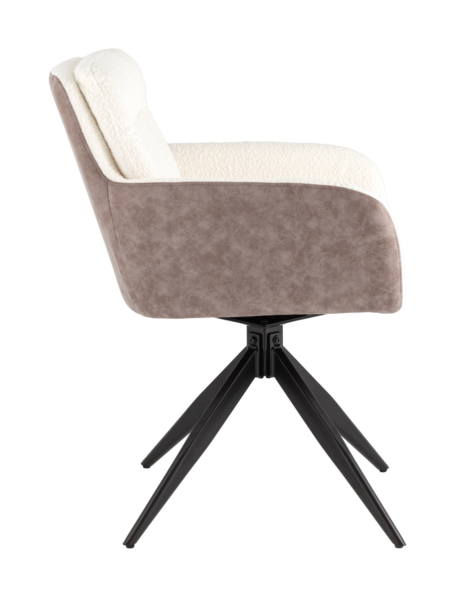 Стул обеденный Waldo молочный c бежевой экокожей Stool Group