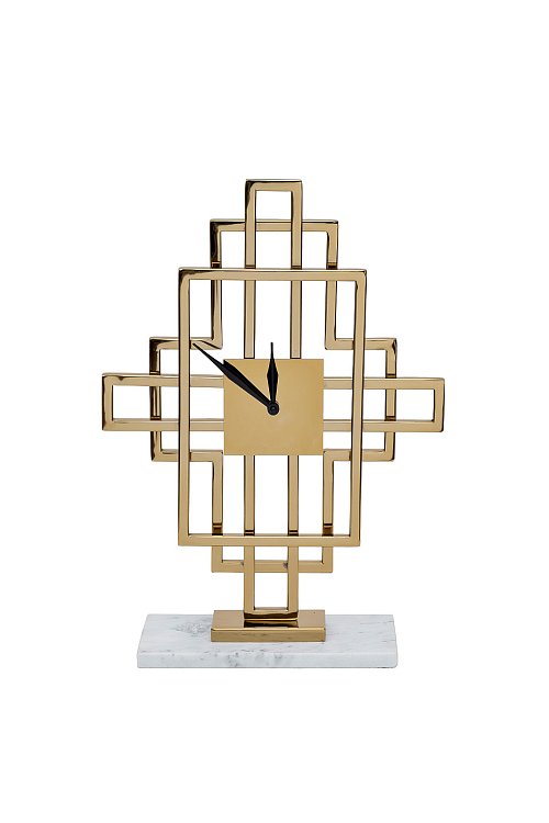 Часы настольные золотые на подставке Garda Decor 79MAL-5793-45G