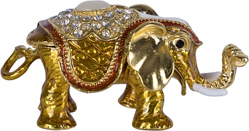 Шкатулка для драгоценностей со стразами Слоник Glasar 39-072