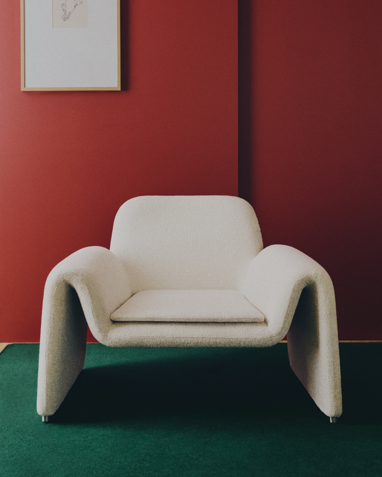 Кресло Melvia из бежевого шенилла La Forma (ex Julia Grup)