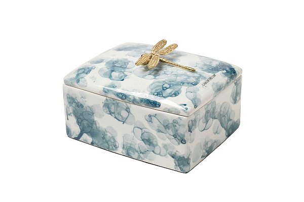 Шкатулка голубая со стрекозой Garda Decor 55RD6078L