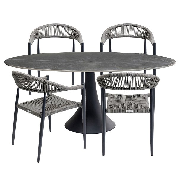 Комплект уличной мебели Palma Possibilita 180cm Grey 5/Set KARE 47446