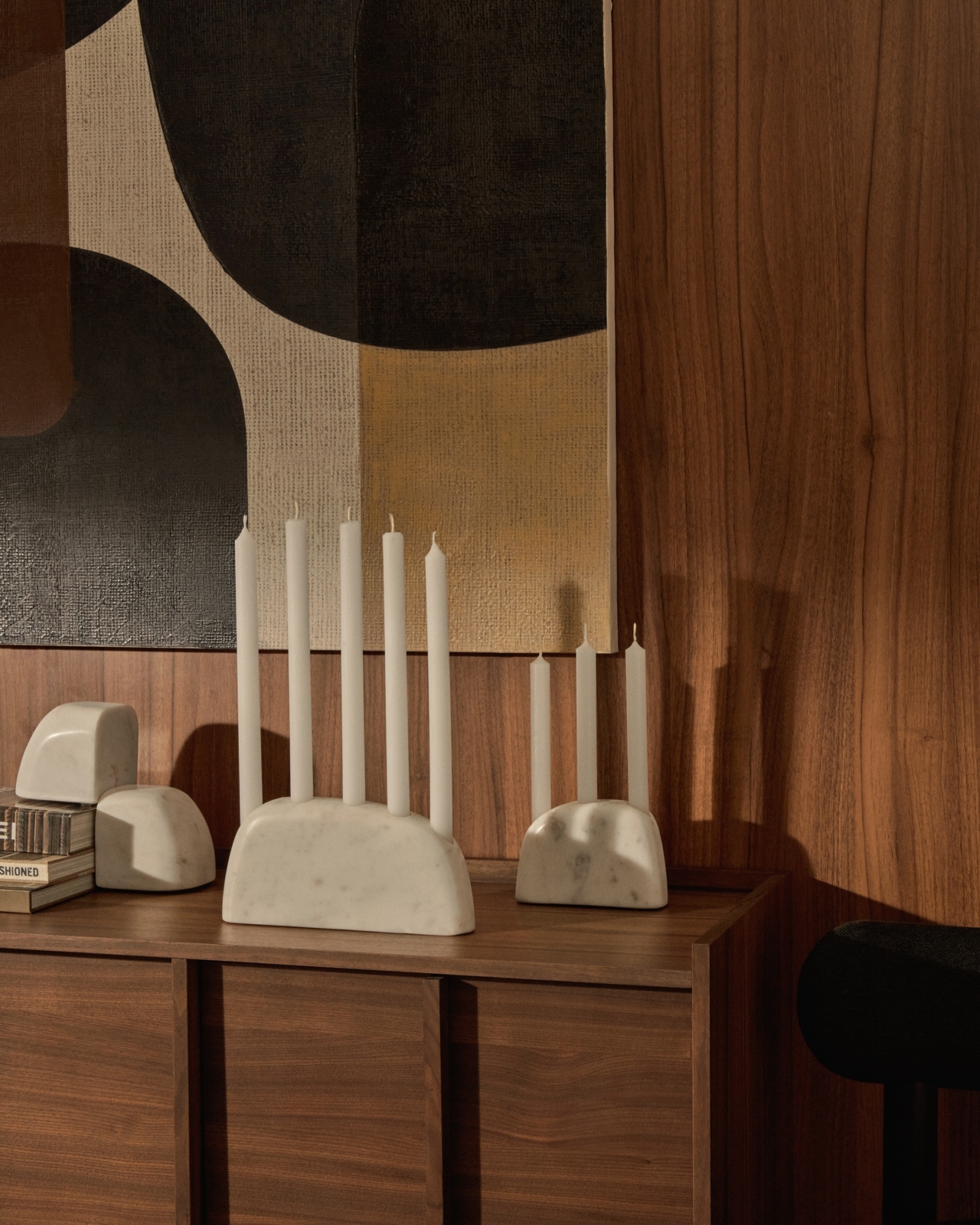 Signe Большой подсвечник из белого мрамора 12 см La Forma (ex Julia Grup)