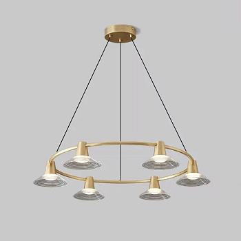 Кольцевые люстры и светильники CICLA R D97 Brass by ImperiumLoft