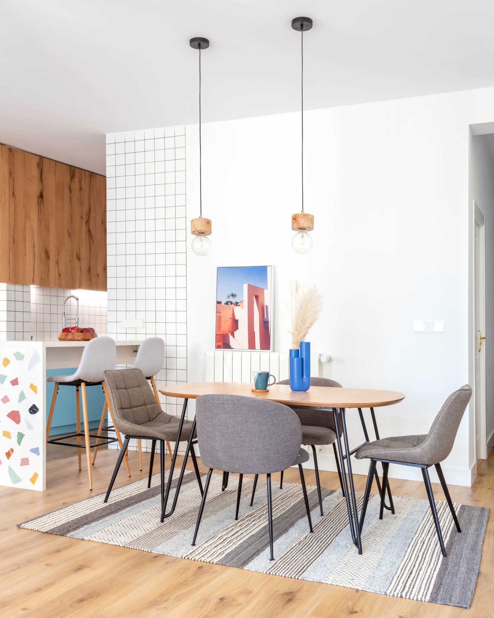 Стол Novaks 170 (320) х100 черный, шпон дерева La Forma (ex Julia Grup)