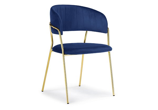 Стул Woodville Kamelia dark blue / gold 15320