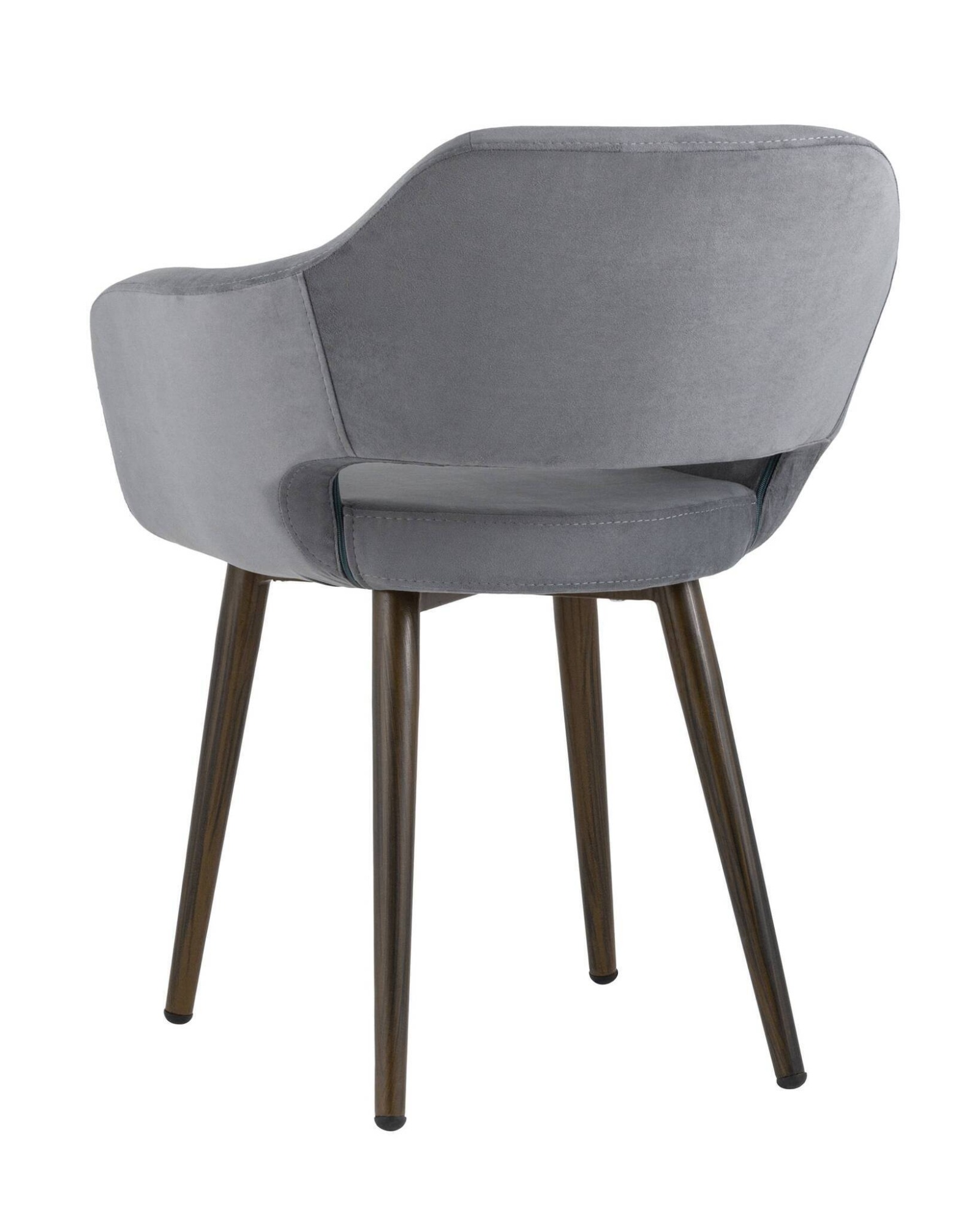 Стул с подлокотниками Саймон велюр тёмно-серый Stool Group