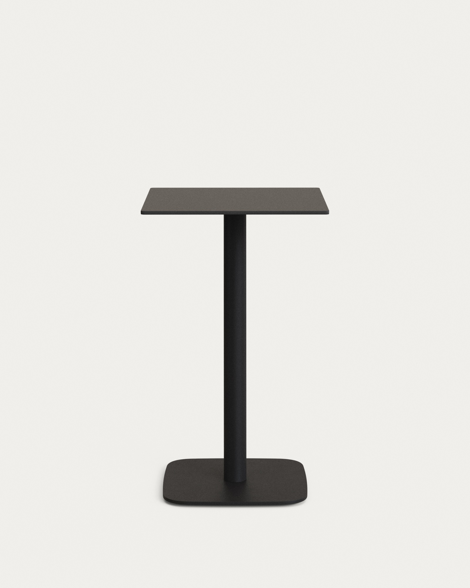 Высокий садовый столик Dina черный на черном металлическом основании 60 x 60 x 96 см La Forma (ex Julia Grup)