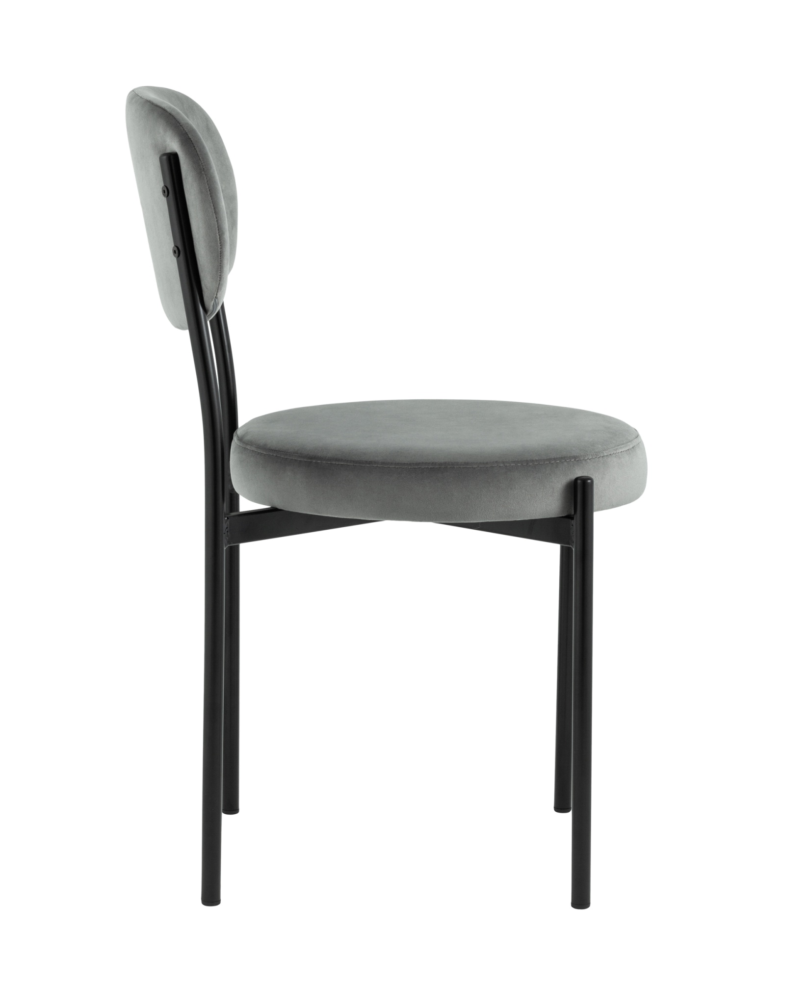 Стул Бриф NEW велюр тёмно-серый Stool Group